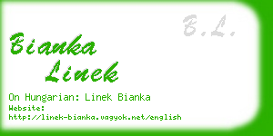 bianka linek business card